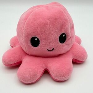 Teeturtle Reversible Octopus Plush Pink Blue Happy Sad Mood Flip Toy